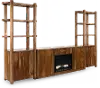 Balam Brown Fireplace Entertainment Center
