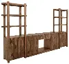 Balam Dark Brown Fireplace Entertainment Wall