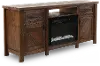 Dutton Brown Fireplace TV Stand