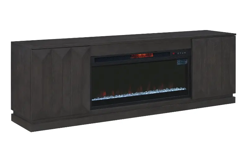 Axiom Black Fireplace Console