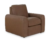 Sonny Havana Brown Leather Power Recliner