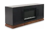 Nora Black 64  Fireplace Console