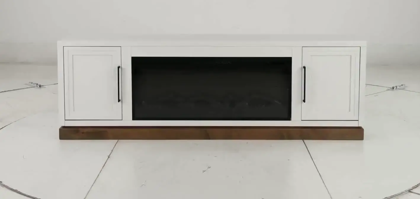Nora White 78  Fireplace Console-11