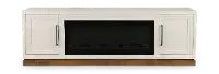 Nora White 78  Fireplace Console