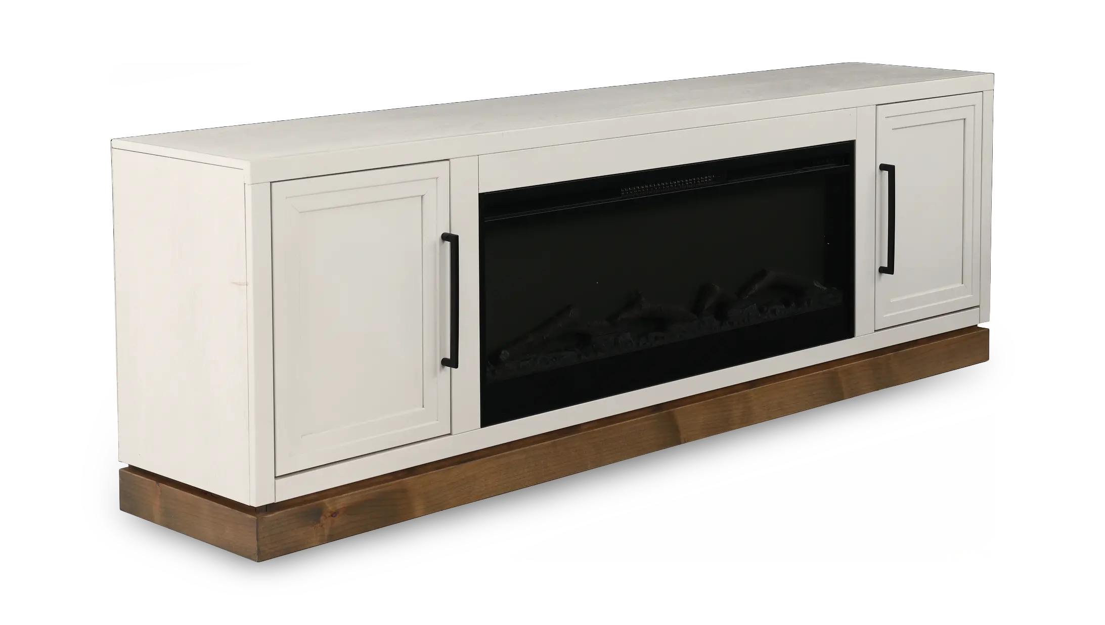 Nora White 78  Fireplace Console-4