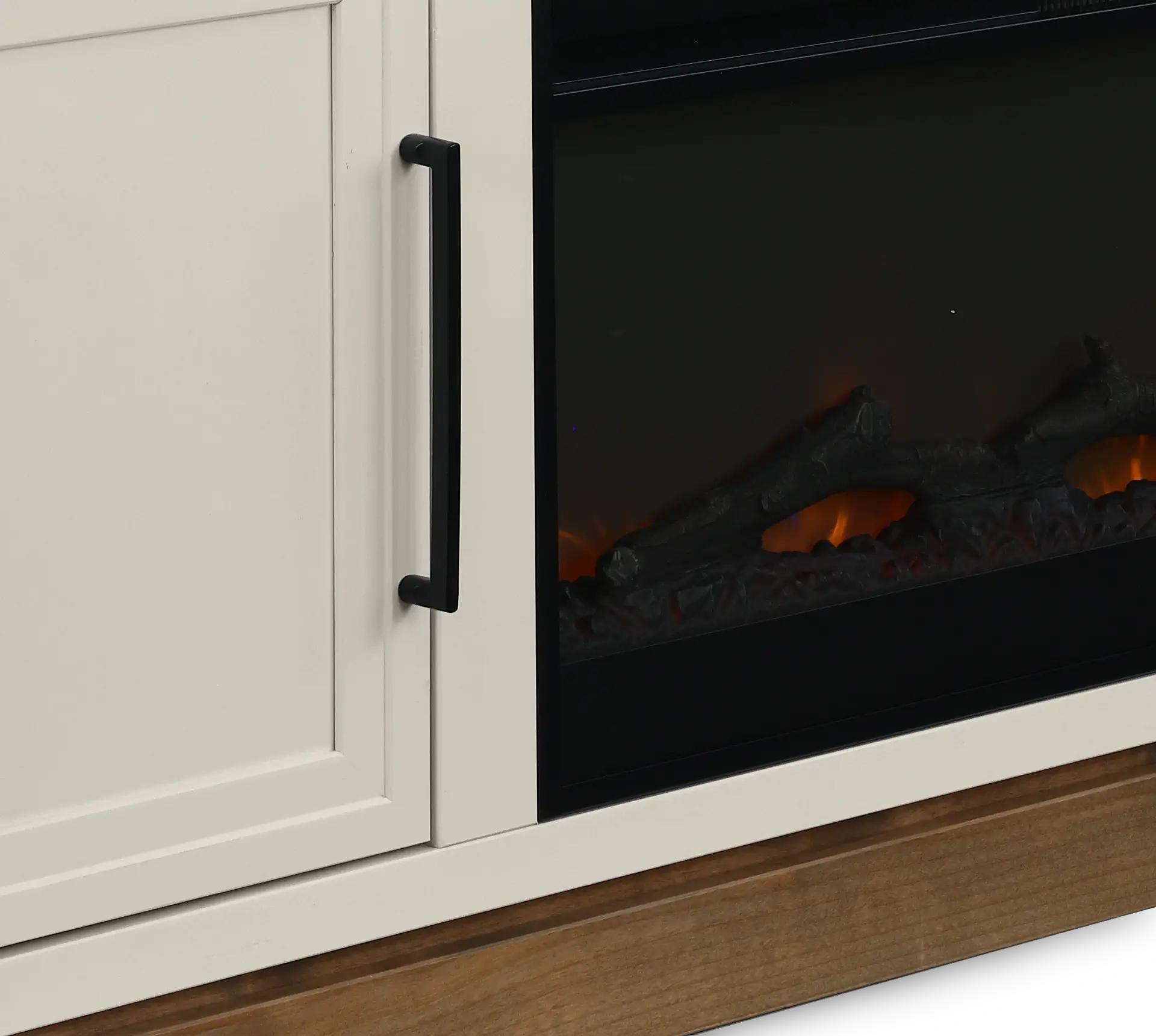 Nora White 78  Fireplace Console-6