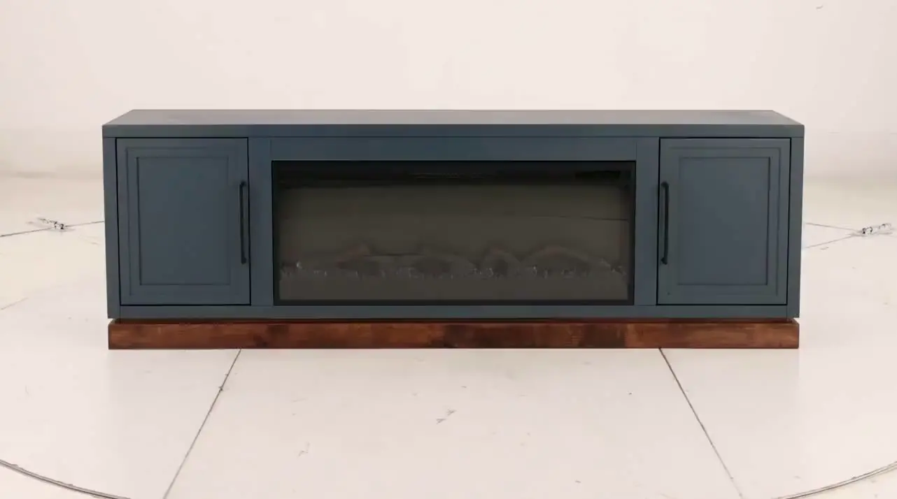 Nora Blue 78  Fireplace Console-11