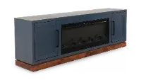 Nora Blue 78  Fireplace Console