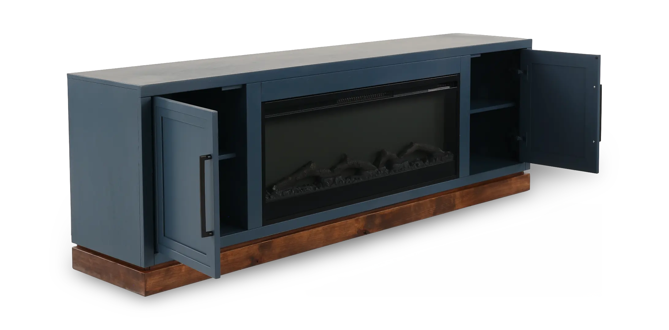 Nora Blue 78  Fireplace Console-5