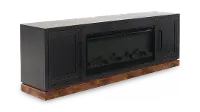 Nora Black 78  Fireplace Console