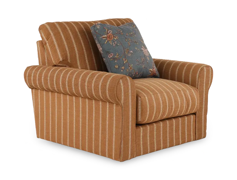 Lark Rancho Stripe Saddle Swivel Chair