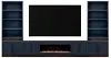 Nora Blue 5 Piece Fireplace Entertainment Center