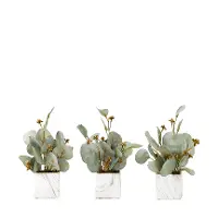Seeded Eucalyptus Branches Set of 3