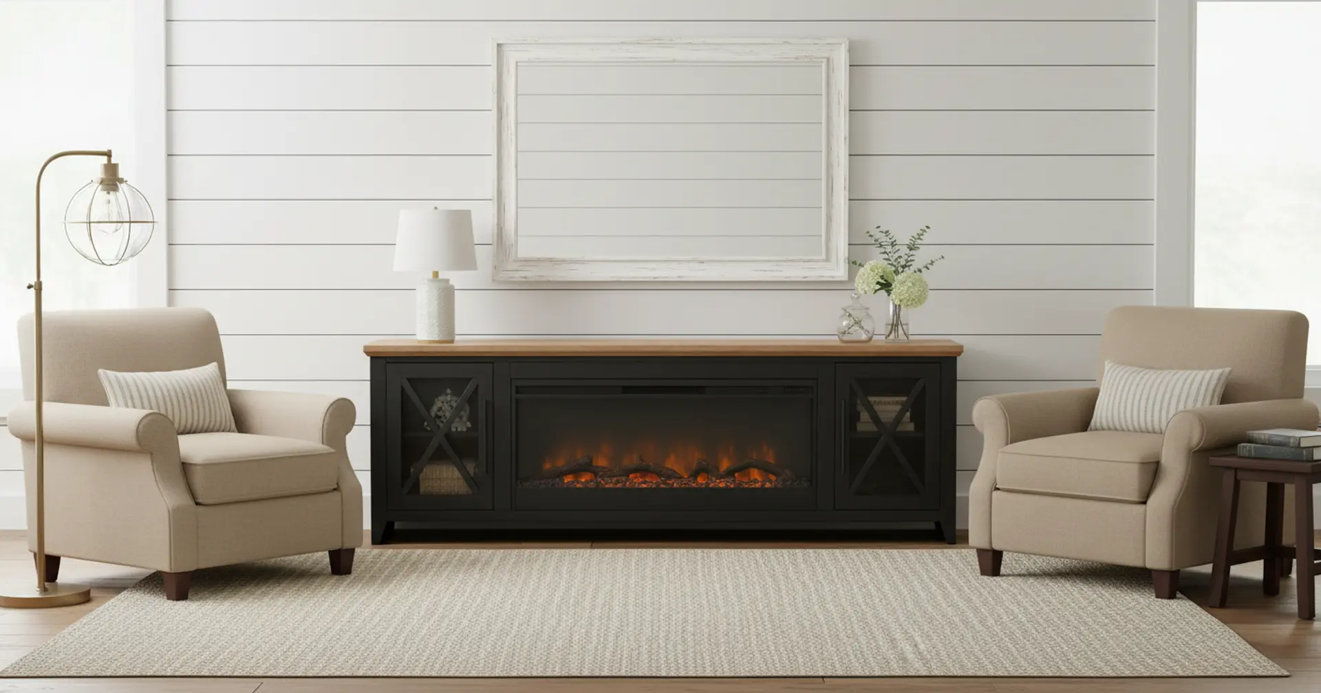 Ithaca Black 83  Fireplace-2