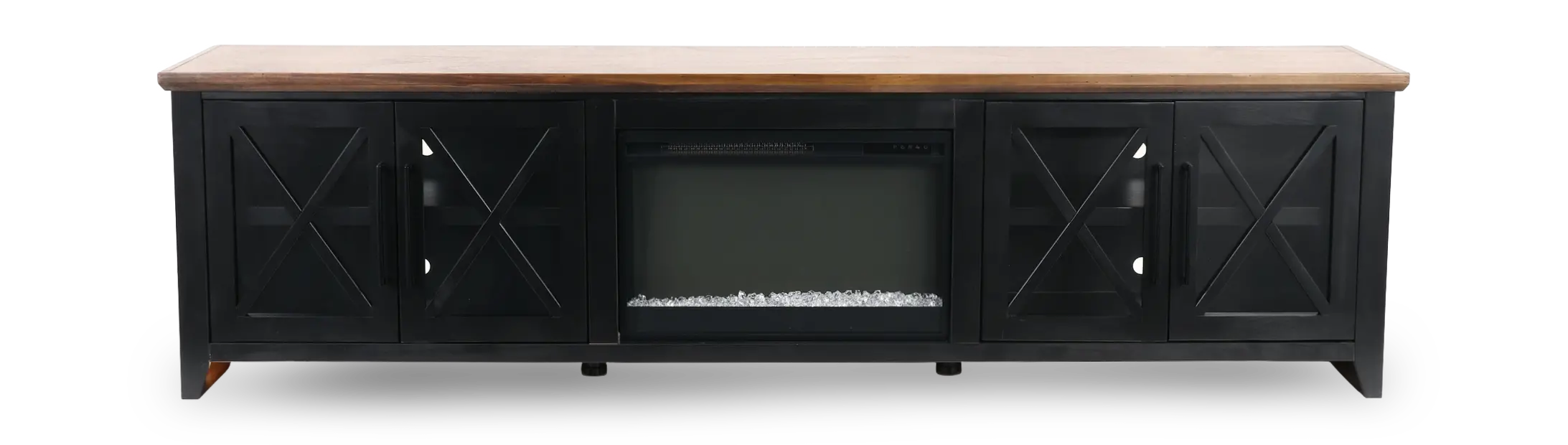 Ithaca Black 96  Fireplace-1