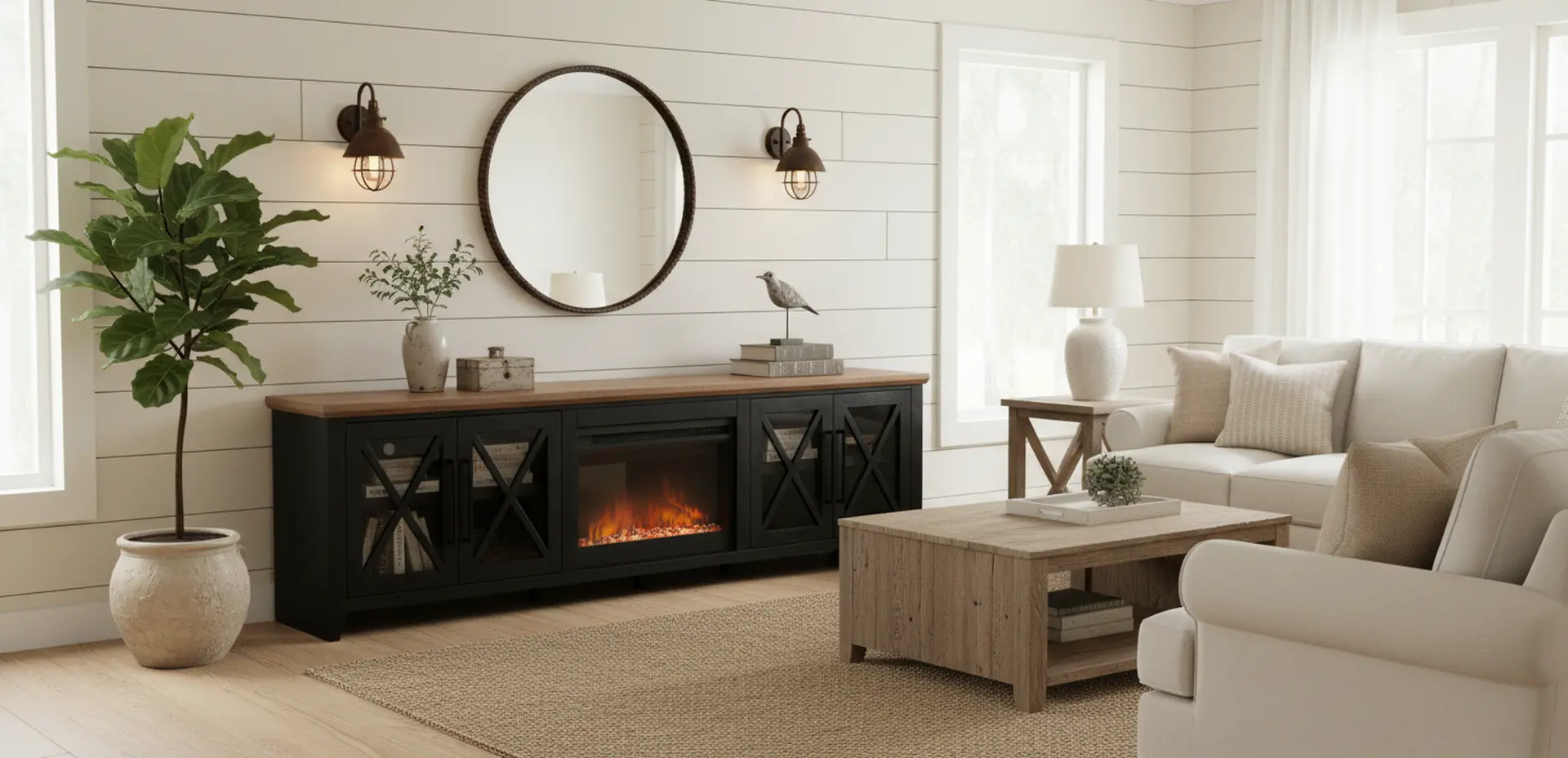 Ithaca Black 96  Fireplace-12