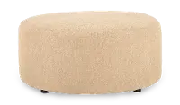 MEAACCOT/DEXTER FAWN Camero Beige Round Accent Ottoman