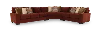 3PC/BALBOA/RUST/OPT.1 Balboa Rust Red 3-Piece Left-Facing Sectional