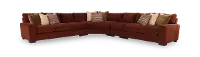 4PC/BALBOA/RUST/OPT.1 Balboa Rust Red 4-Piece Left-Facing Sectional