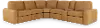 Sonny Camel Brown Leather 6-Piece Power Reclining Sectional