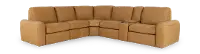 Sonny Camel Brown Leather 6-Piece Power Reclining Sectional