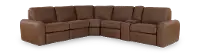 Sonny Havana Leather 6-Piece Power Reclining Sectional