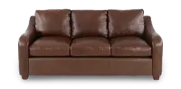 510638/DC/MT/LB206077 Charlie Cognac Leather Queen Sleeper Sofa