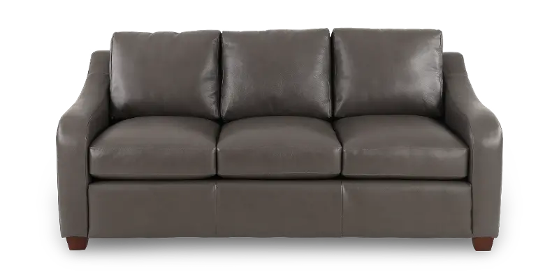 Charlie Greystone Leather Queen Sleeper Sofa