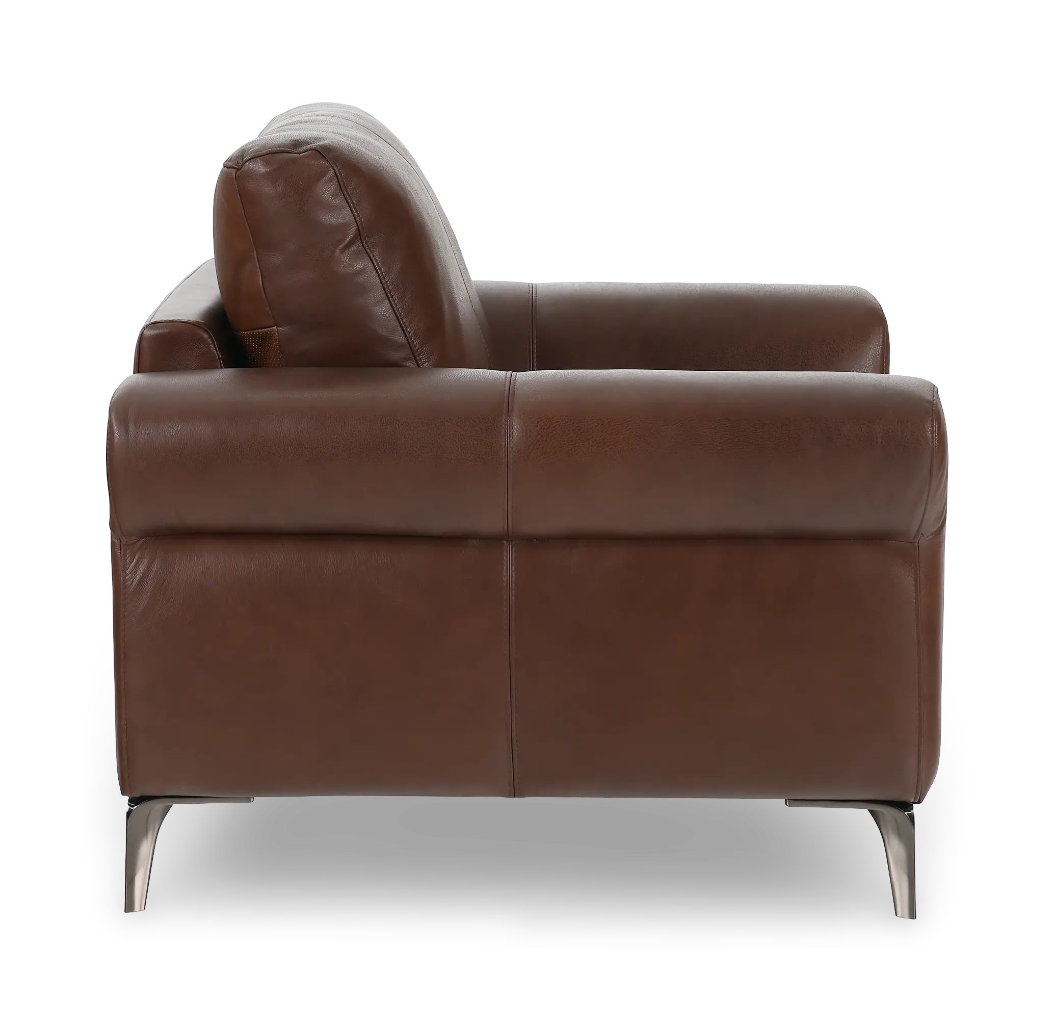 Marcelle Tobacco Brown Leather Accent Chair-5