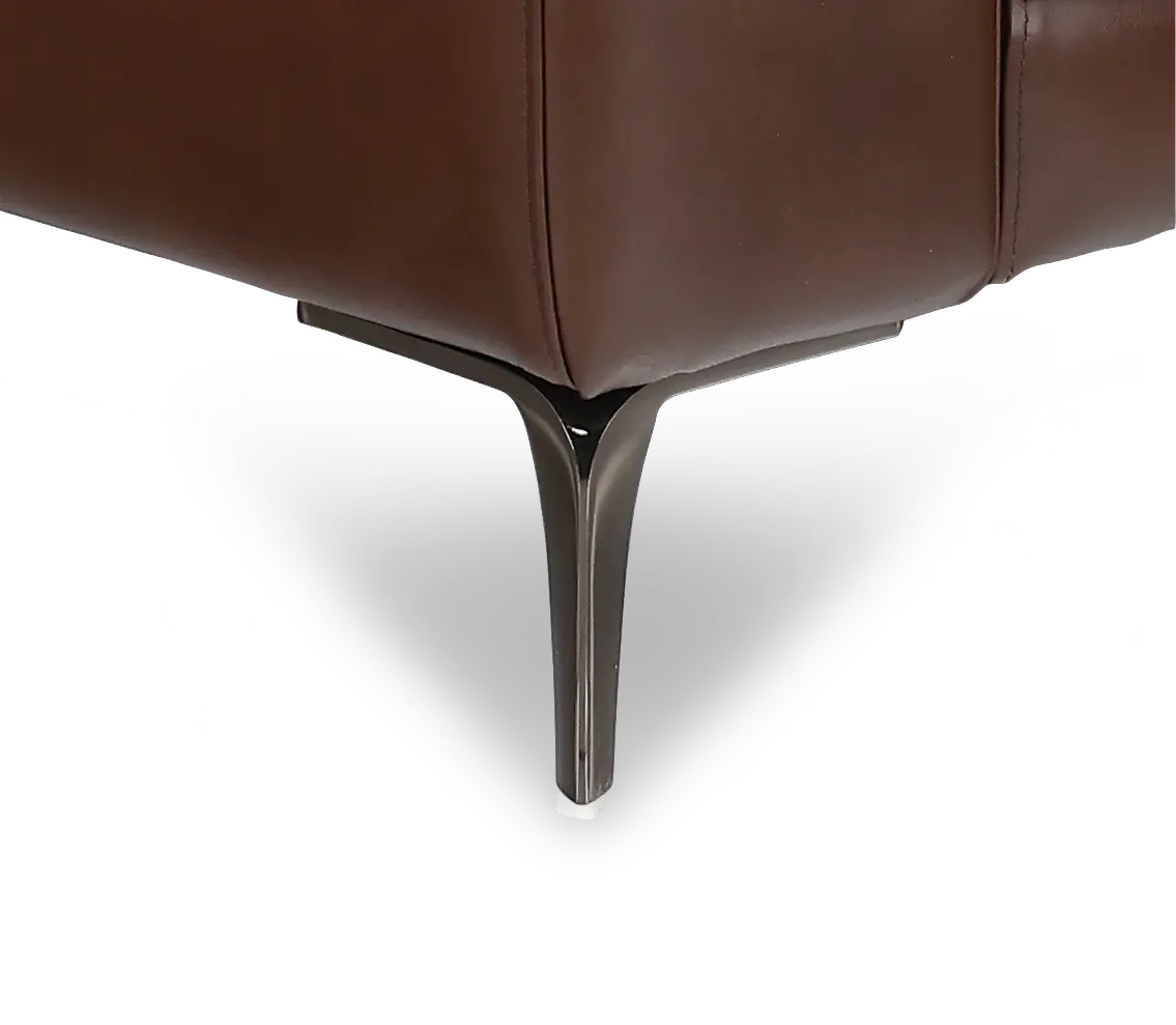 Marcelle Tobacco Brown Leather Accent Chair-7