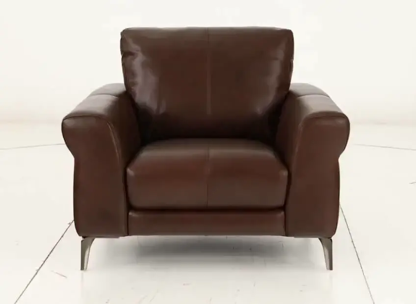 Marcelle Tobacco Brown Leather Accent Chair-9