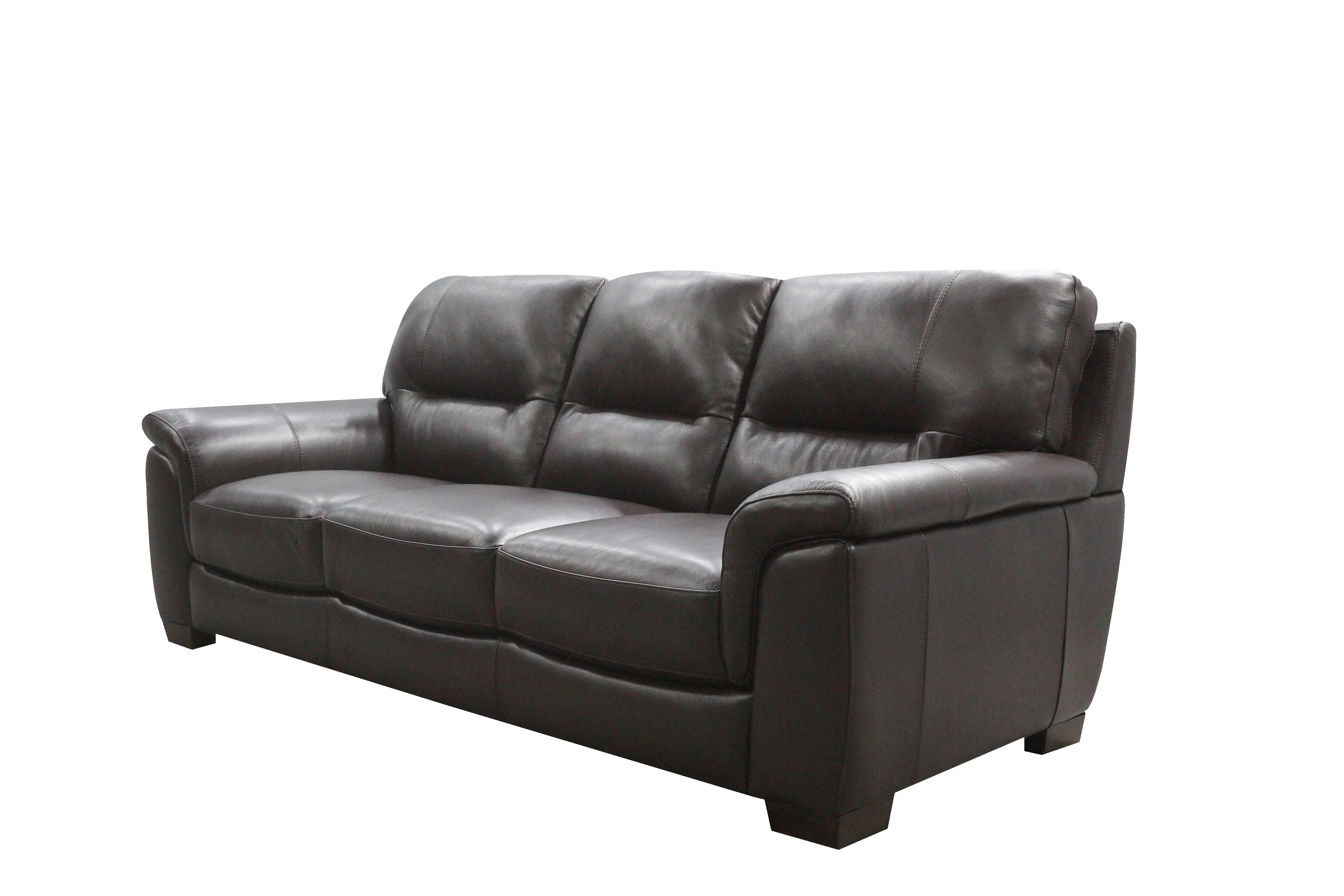 Wadsworth Walnut Brown Leather Sofa-1