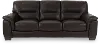 Wadsworth Walnut Brown Leather Sofa