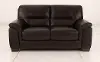 Wadsworth Walnut Brown Leather Loveseat