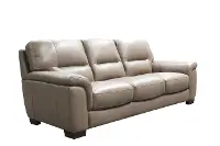 Wadsworth Granite Beige Leather Sofa