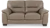 Wadsworth Granite Beige Leather Loveseat