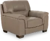 Wadsworth Granite Beige Leather Accent Chair