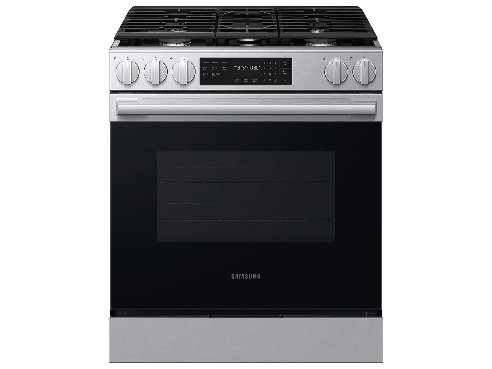 Samsung Bespoke 6.0 Cu Ft Smart Single Oven Gas Range - Stainless Steel-1