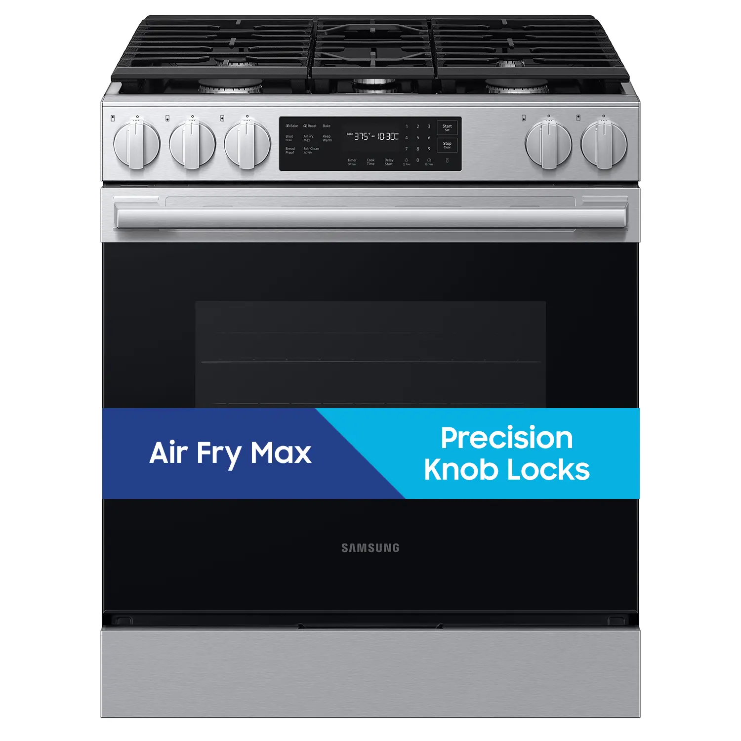 Samsung Bespoke 6.0 Cu Ft Smart Single Oven Gas Range - Stainless Steel-2