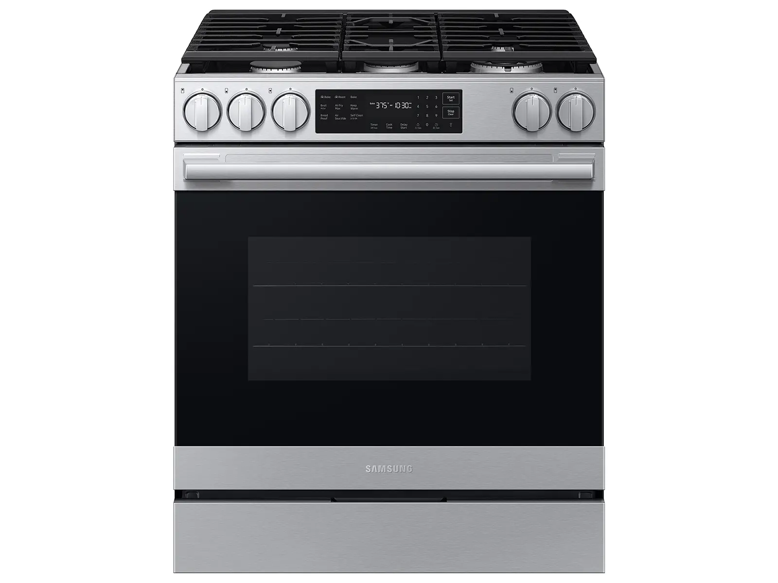 Samsung Bespoke 6.0 Cu Ft Smart Single Oven Gas Range - Stainless Steel-1