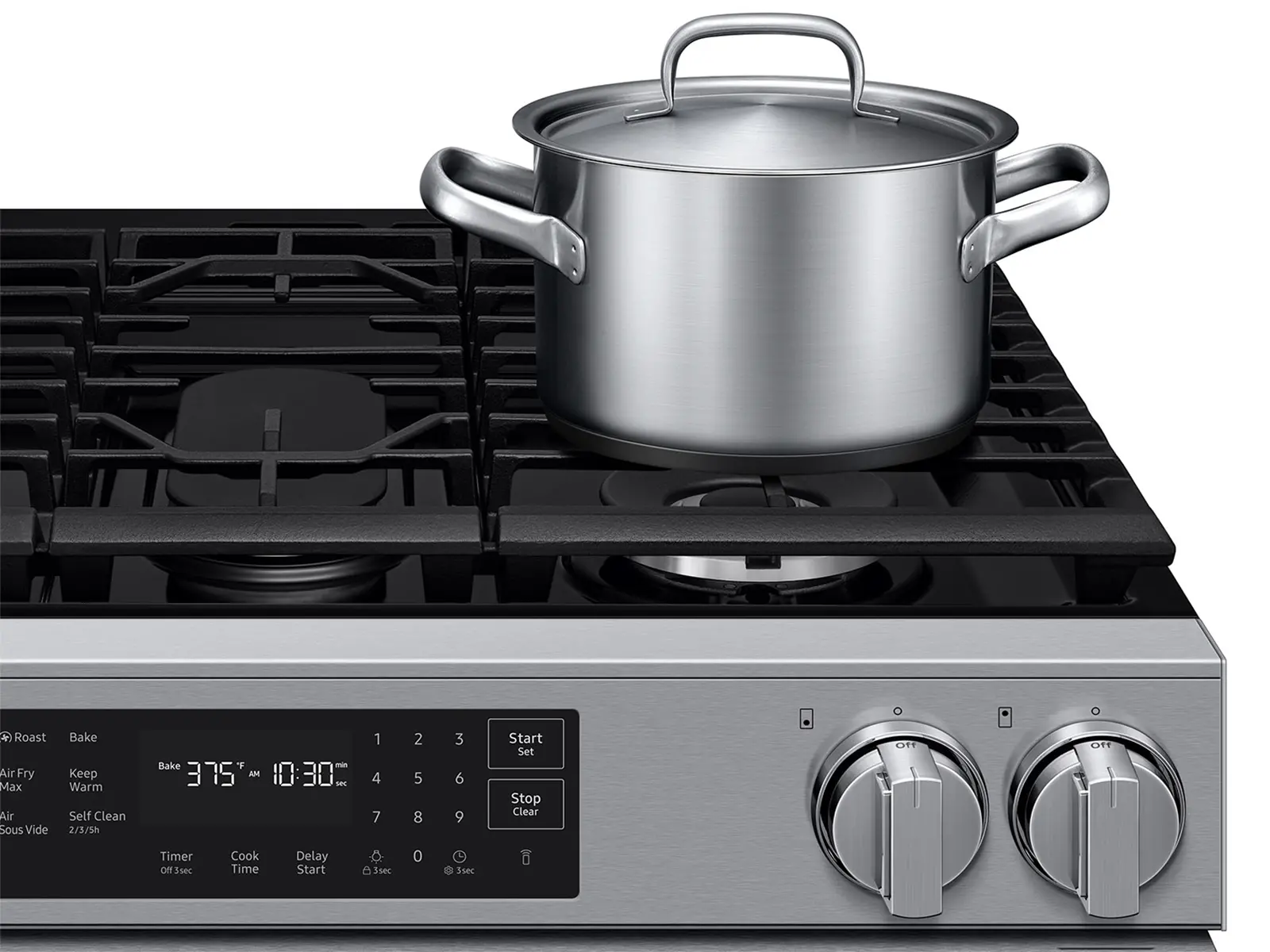 Samsung Bespoke 6.0 Cu Ft Smart Single Oven Gas Range - Stainless Steel-12