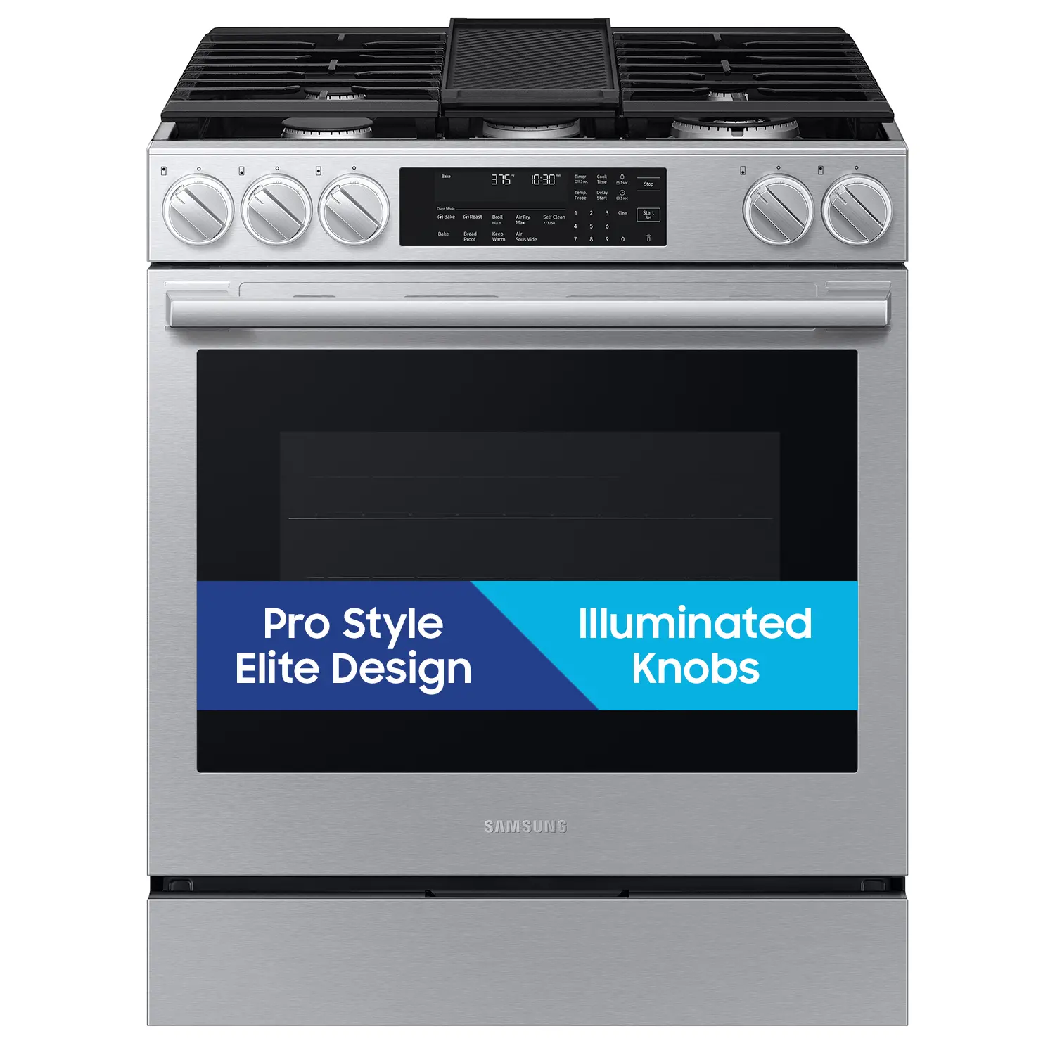 Samsung Bespoke 6.0 Cu Ft Smart Single Oven Gas Range - Stainless Steel-2