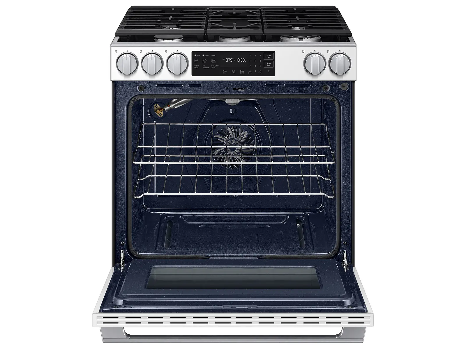 Samsung Bespoke 6.0 Cu Ft Smart Single Oven Gas Range - White Glass-10