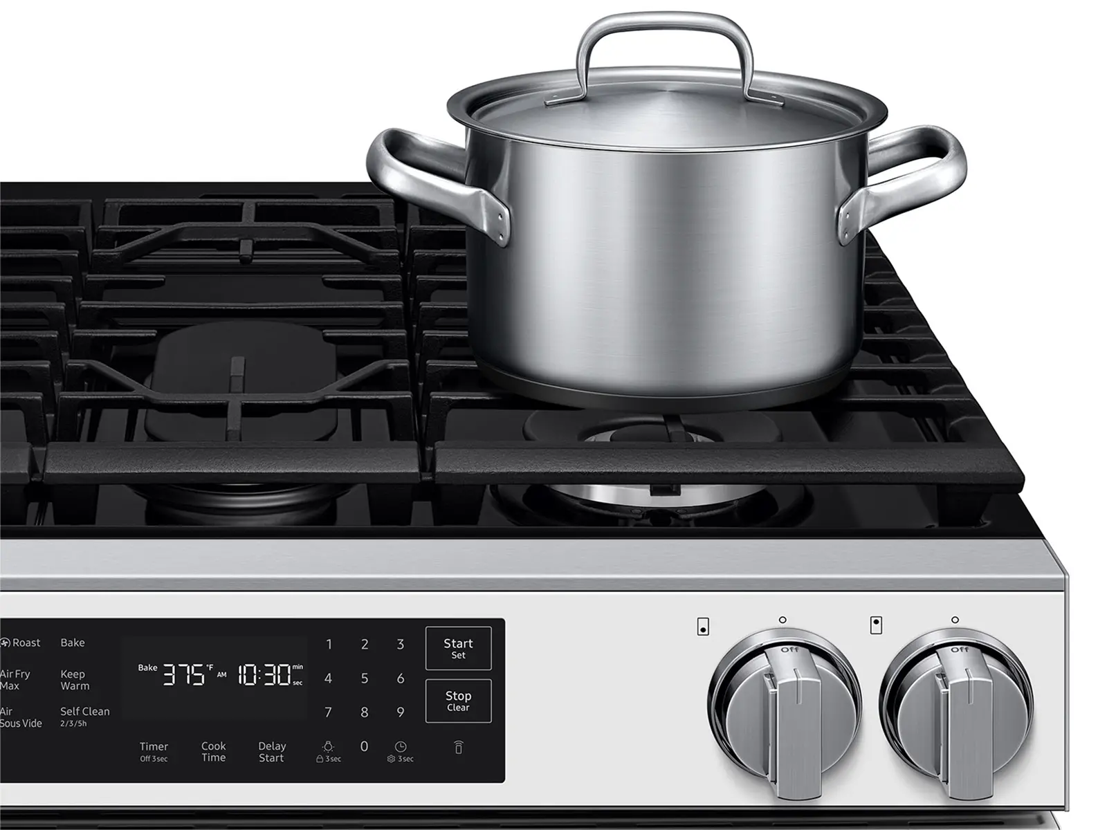 Samsung Bespoke 6.0 Cu Ft Smart Single Oven Gas Range - White Glass-12