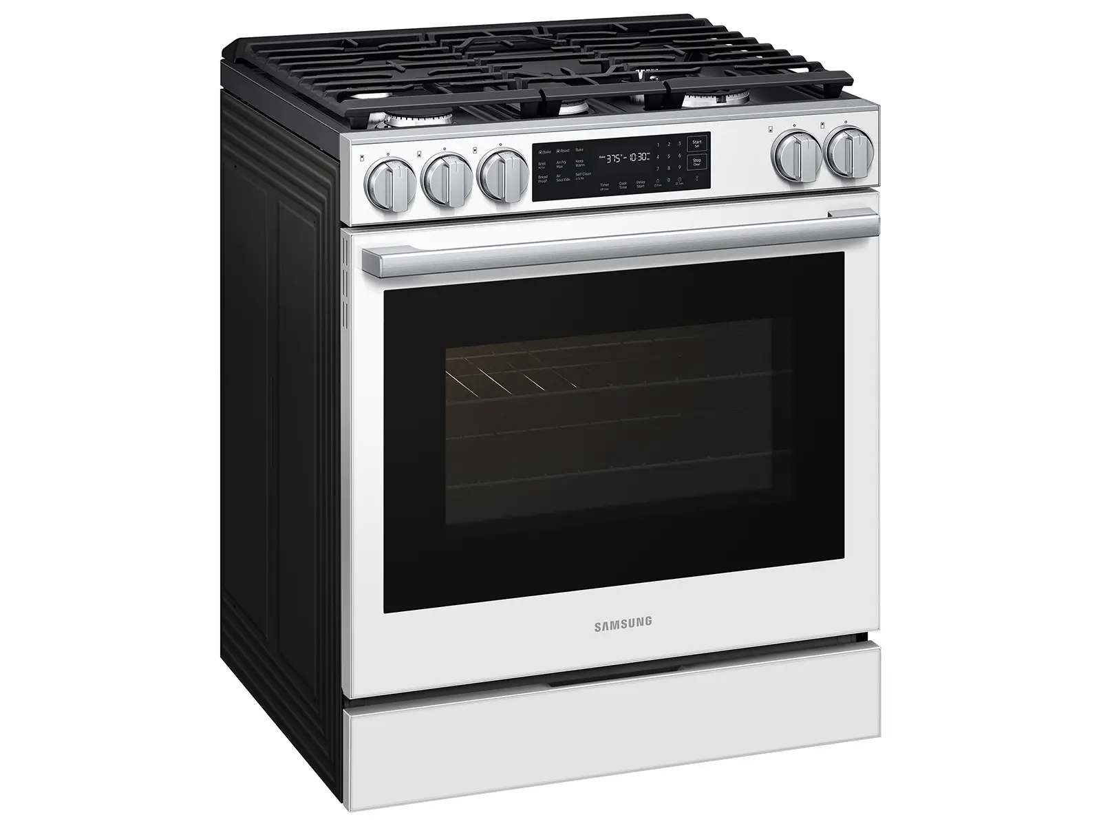 Samsung Bespoke 6.0 Cu Ft Smart Single Oven Gas Range - White Glass-15