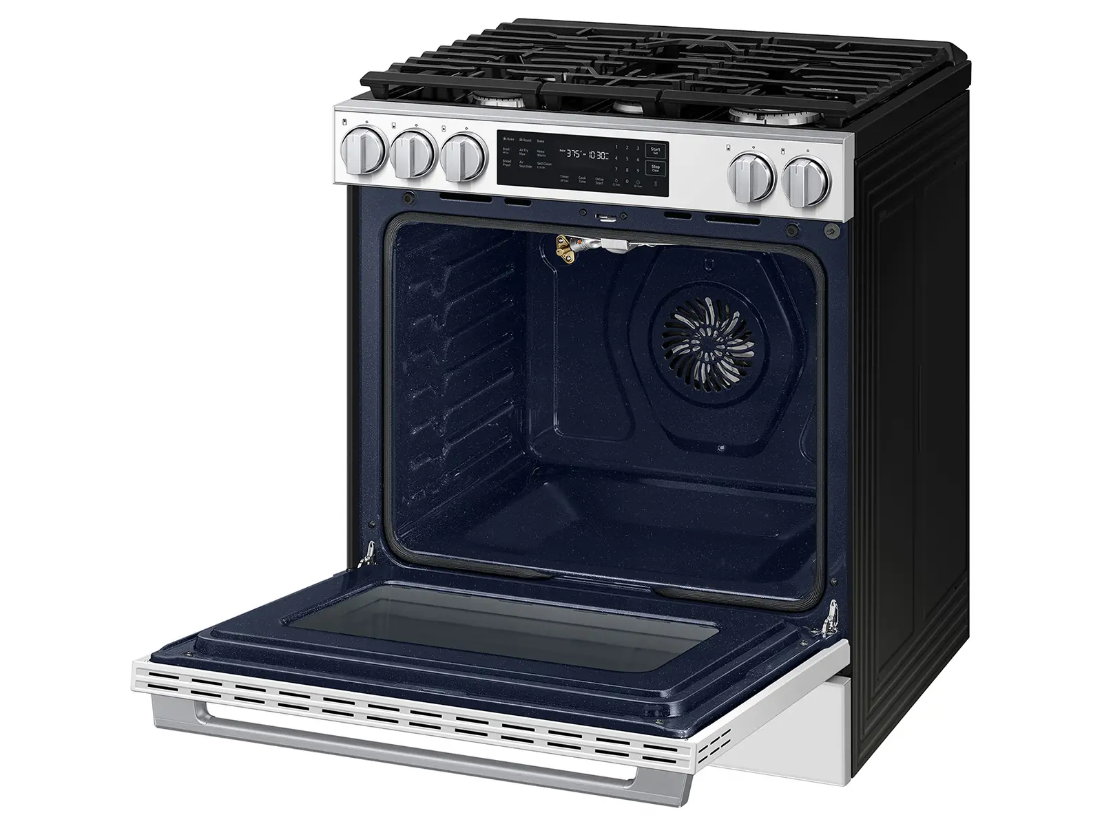 Samsung Bespoke 6.0 Cu Ft Smart Single Oven Gas Range - White Glass-16