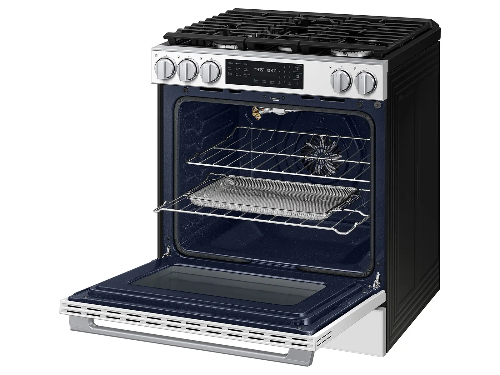 Samsung Bespoke 6.0 Cu Ft Smart Single Oven Gas Range - White Glass-17