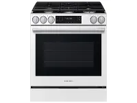 Samsung Bespoke 6.0 Cu Ft Smart Single Oven Gas Range - White Glass