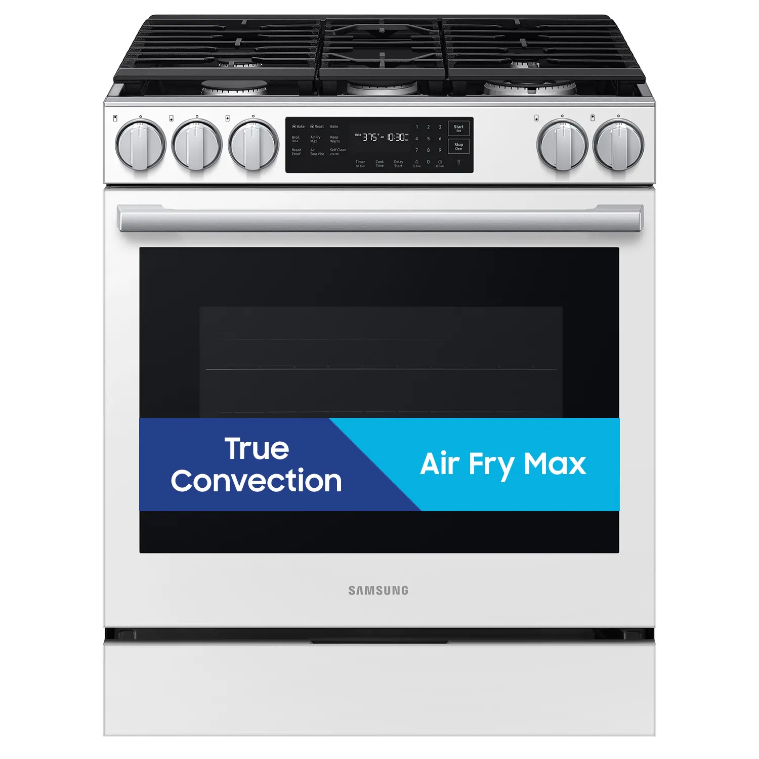 Samsung Bespoke 6.0 Cu Ft Smart Single Oven Gas Range - White Glass-2