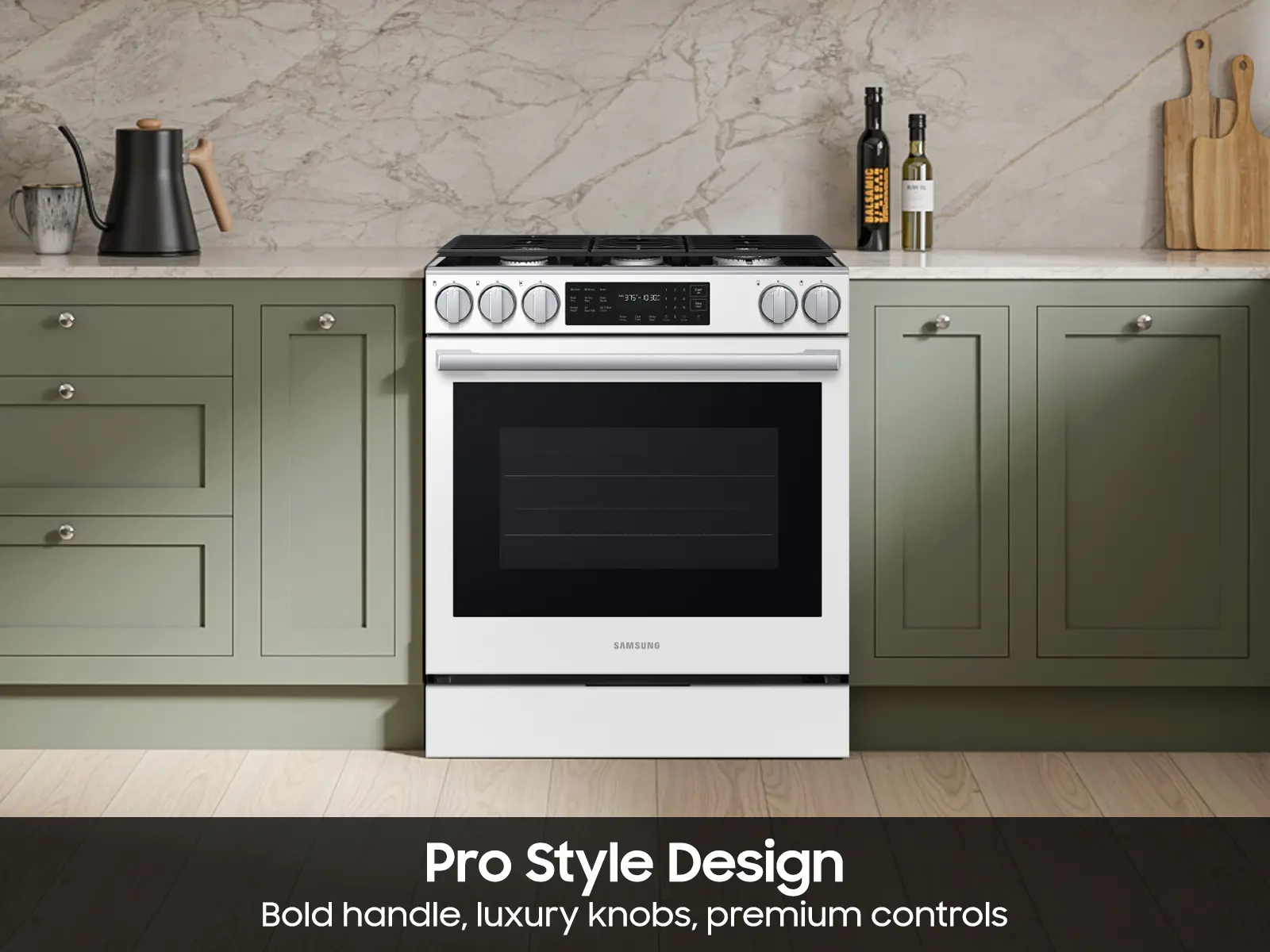 Samsung Bespoke 6.0 Cu Ft Smart Single Oven Gas Range - White Glass-7